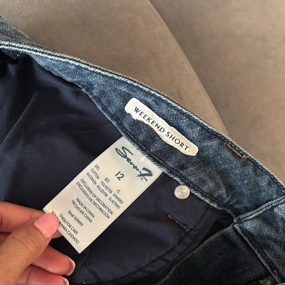 Seven 7 Weekend Short Denim Blue Shorts size 12 - Picture 3 of 6